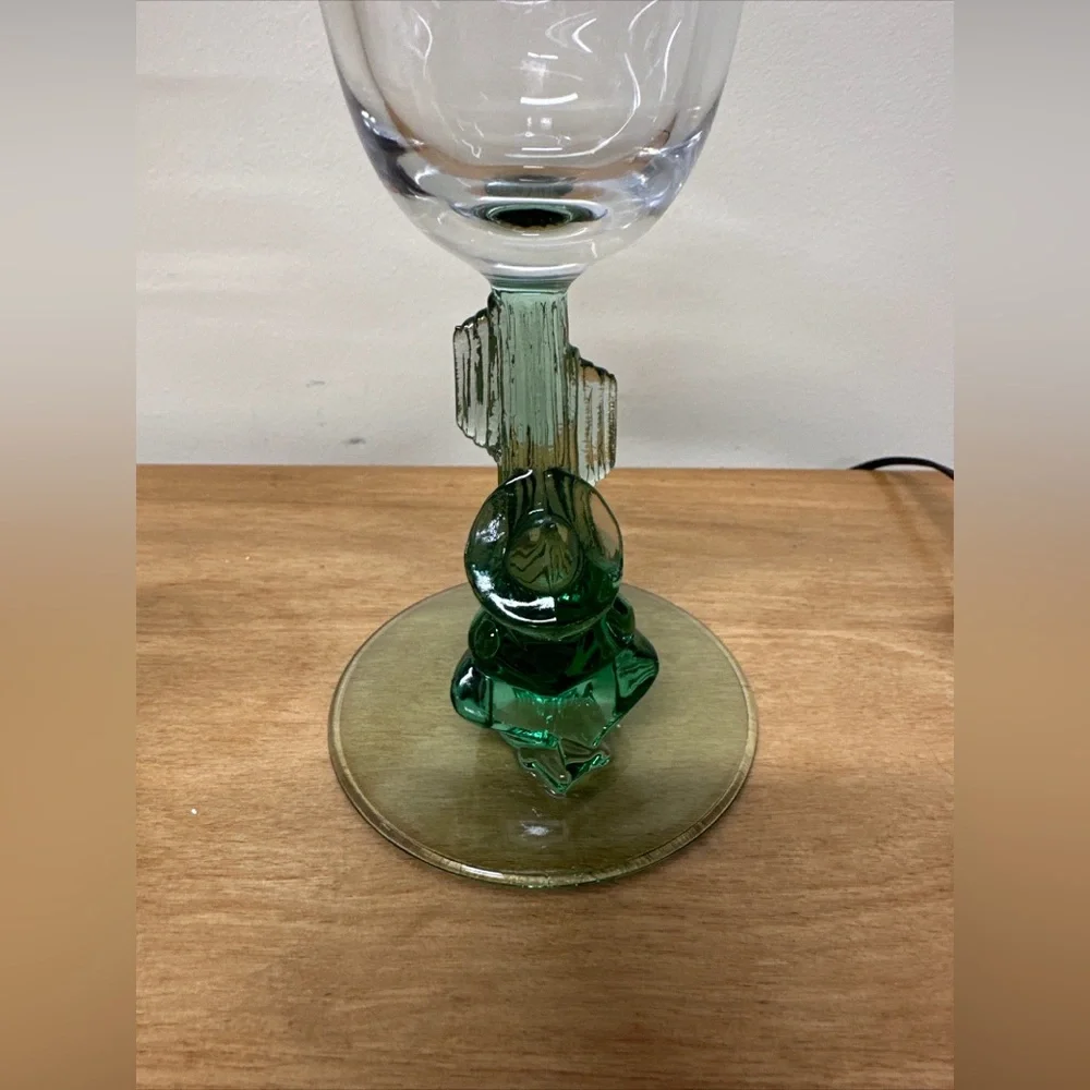 Margarita glasses Cristal D’arques Borracho siesta Green Saquaro cactus set of 3